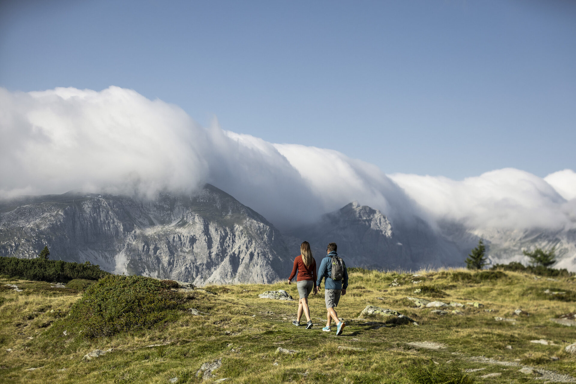 Wanderer in der Bergwelt rund um Obertauern